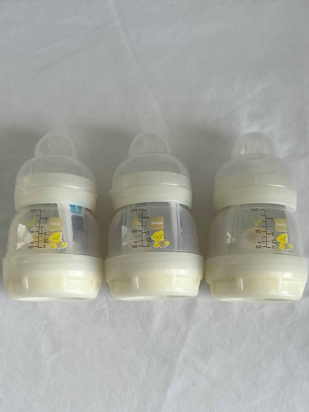 Mam Baby Bottle & Pacifier - Ivory/Transparent (3-Pack)